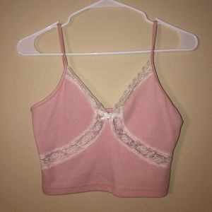 No Brand pink lace top